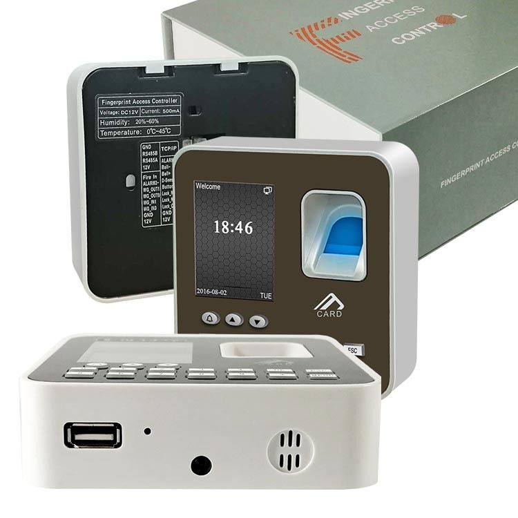 Thẻ TFT LCD RFID Máy chấm công vân tay 2.4 &quot;Phần mềm đám mây