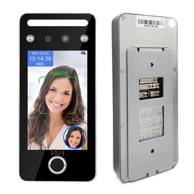 Hệ thống kiểm soát truy cập nhận dạng khuôn mặt bằng vân tay 3M Màn hình cảm ứng 5 inch