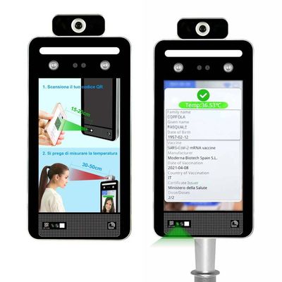 Khoảng cách 0,5m Nhận dạng khuôn mặt Kiểm soát truy cập máy quét nhiệt độ