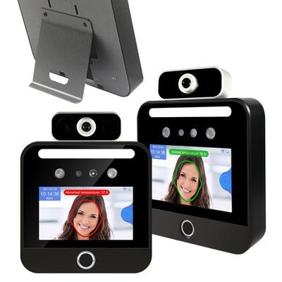 Phần mềm đám mây dựa trên web Nhiệt độ nhận dạng khuôn mặt 5 inch Máy quét thẻ xanh EU Thiết bị đầu cuối nhận dạng khuôn mặt