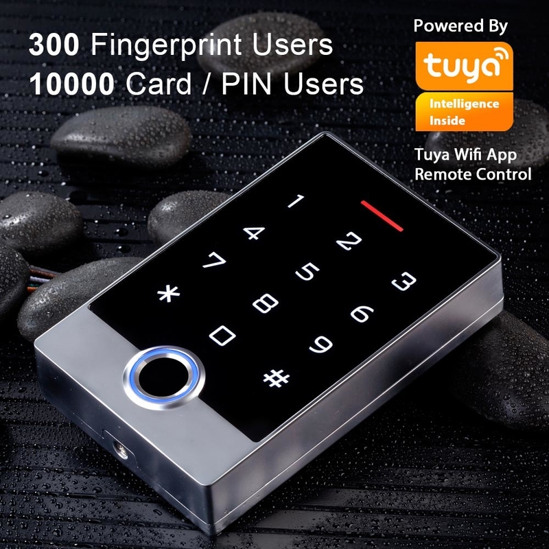 Hệ thống kiểm soát ra vào cửa Wifi Tuya Bàn phím độc lập chống nước IP68 RFID / Vân tay