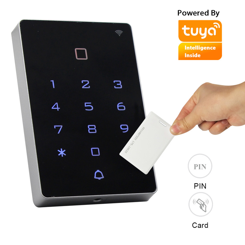 IP65 Đầu đọc thẻ kiểm soát truy cập RFID chống thấm nước Tuya APP BLT Truy cập không dây WIFI