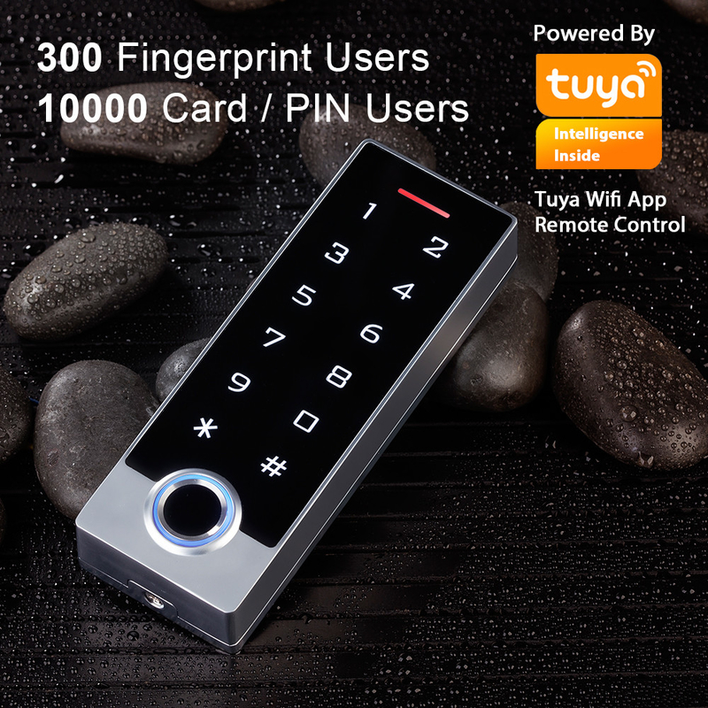 Ứng dụng Tuya Kiểm soát cửa ra vào bằng vân tay sinh trắc học Thẻ RFID Bàn phím cảm ứng IP68 chống nước