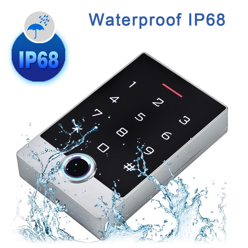 Hệ thống kiểm soát ra vào cửa bằng vân tay bằng thẻ RFID Bàn phím độc lập chống nước IP68