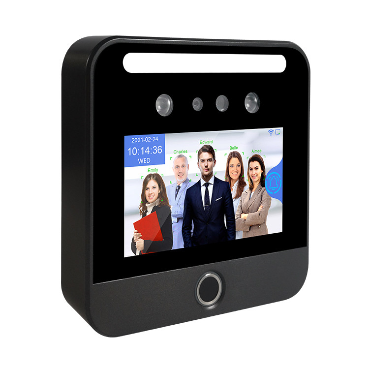 Màn hình cảm ứng IPS 5 inch Nhận dạng khuôn mặt Máy chấm công Máy ghi thời gian sinh trắc học