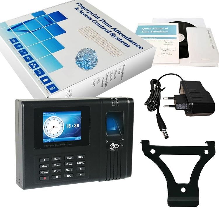 Đồng hồ thời gian LCD 2.4 inch Kiểm soát truy cập vân tay sinh trắc học