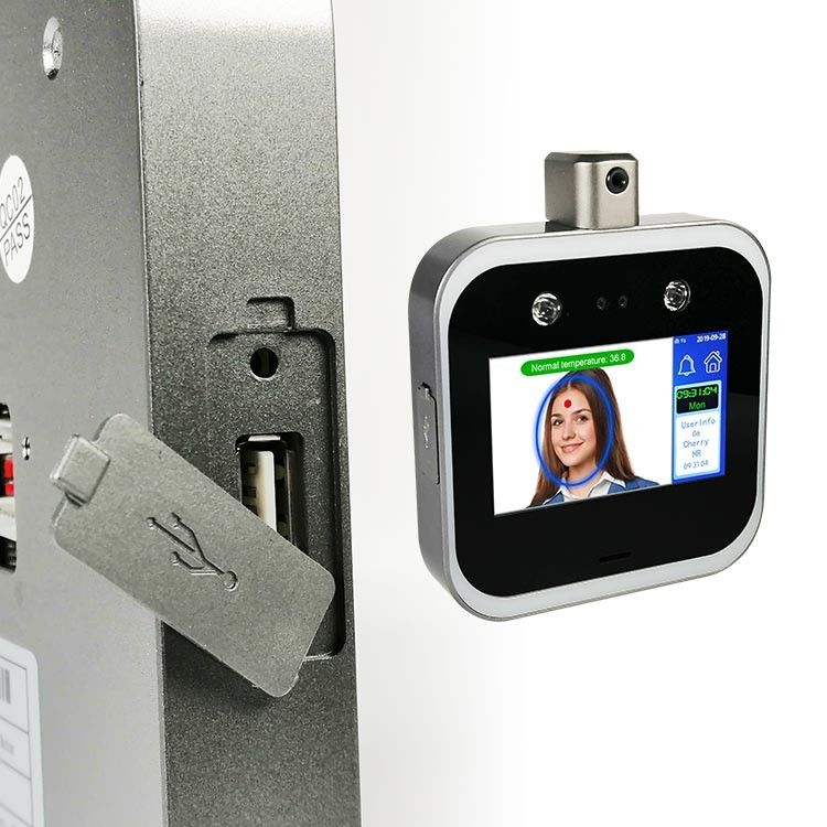 Máy quét nhiệt độ nhận dạng khuôn mặt 200W Pixel Phạm vi dài 1,5m