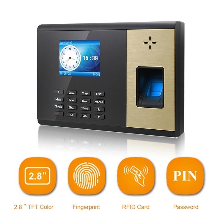 Thẻ SIM GPRS 2,8 inch Hệ thống chấm công dấu tay