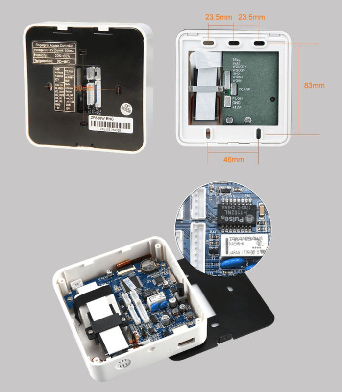 Kiểm soát truy cập vân tay sinh trắc học LCD
