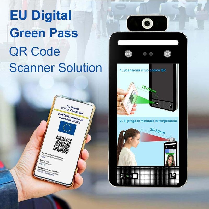 Điều khiển truy cập nhận dạng khuôn mặt AI DC12V EU Green Pass Digital