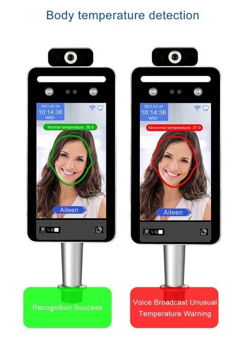 Máy quét nhiệt độ nhận dạng khuôn mặt kỹ thuật số C19 Eu Máy quét thẻ xanh Italia