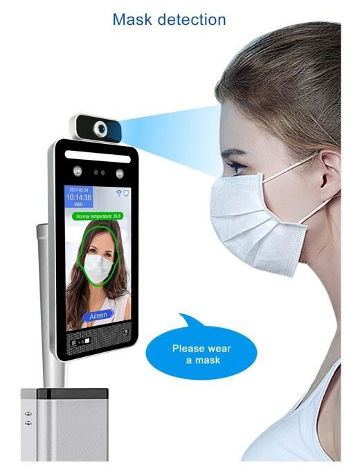 Máy quét nhiệt độ nhận dạng khuôn mặt kỹ thuật số C19 Eu Máy quét thẻ xanh Italia