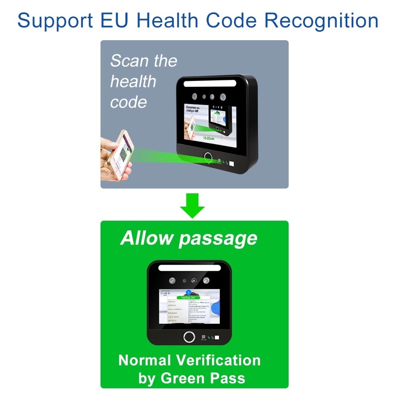 DCC Eu Digital QR Code EU Green Pass Scanner Reader Đầu đọc nhận dạng khuôn mặt Giấy chứng nhận C19