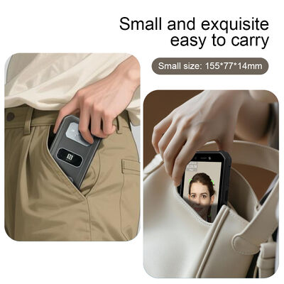 Màn hình cảm ứng 5.5 inch 、 Thiết bị chấm công nhận diện khuôn mặt nhanh 0.3s - Dung lượng 5000 khuôn mặt cho chấm công di động