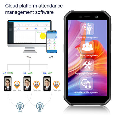 Màn hình cảm ứng 5.5 inch 、 Thiết bị chấm công nhận diện khuôn mặt nhanh 0.3s - Dung lượng 5000 khuôn mặt cho chấm công di động