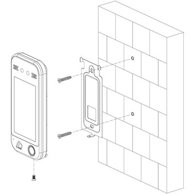 AI Dynamic Face Recognition Fingerprint Access Control Terminal IP65 Waterproof Time Attendance Device