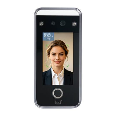 Nhận dạng vân tay khuôn mặt hiệu suất cao 4.3 inch Nhiều phương thức xác thực QR/RFID /Mật khẩu để đảm bảo kiểm soát truy cập an toàn