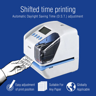 Máy đóng dấu thời gian SEIKO TP-50 Ghi lại thời gian tài liệu với bộ nhớ sao lưu giao tiếp USB khi mất điện và In thời gian dịch chuyển