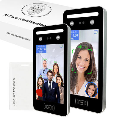 AI Visible Light Hệ thống truy cập nhận dạng khuôn mặt động WDR Màn hình cảm ứng 8 inch