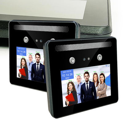 Máy chấm công nhận dạng khuôn mặt đa người 5 inch Đồng hồ thời gian của nhân viên